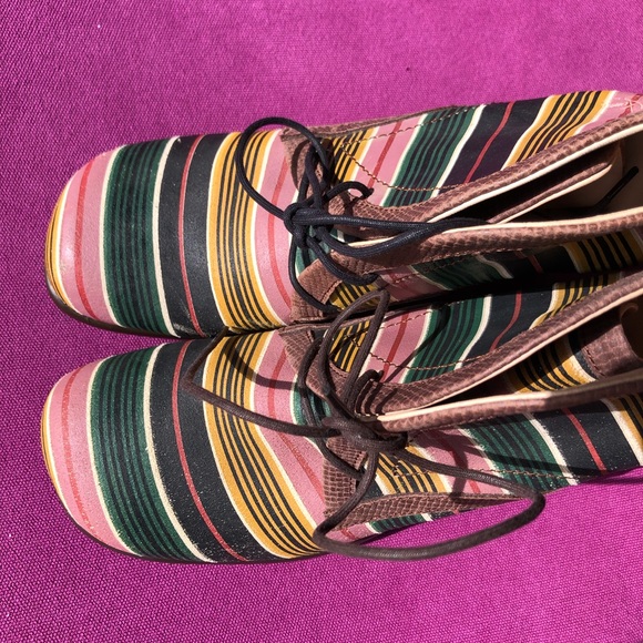 John Fluevog Stripe Splendid Booties - Picture 15 of 17